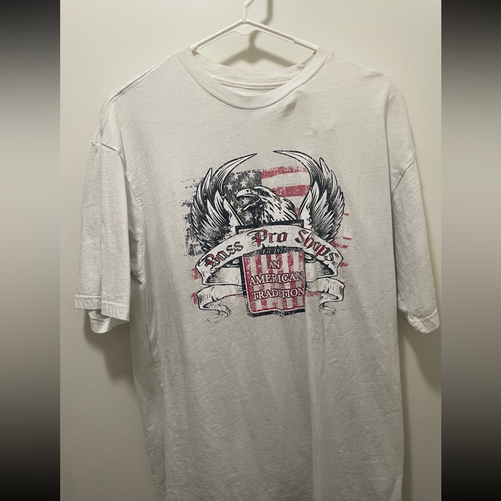 Bass Pro Shops White Graphic T-Shirt for Men